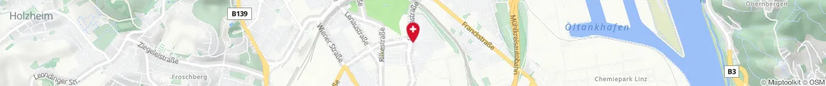 Kartendarstellung des Standorts für Apotheke Grüne Mitte in 4020 Linz